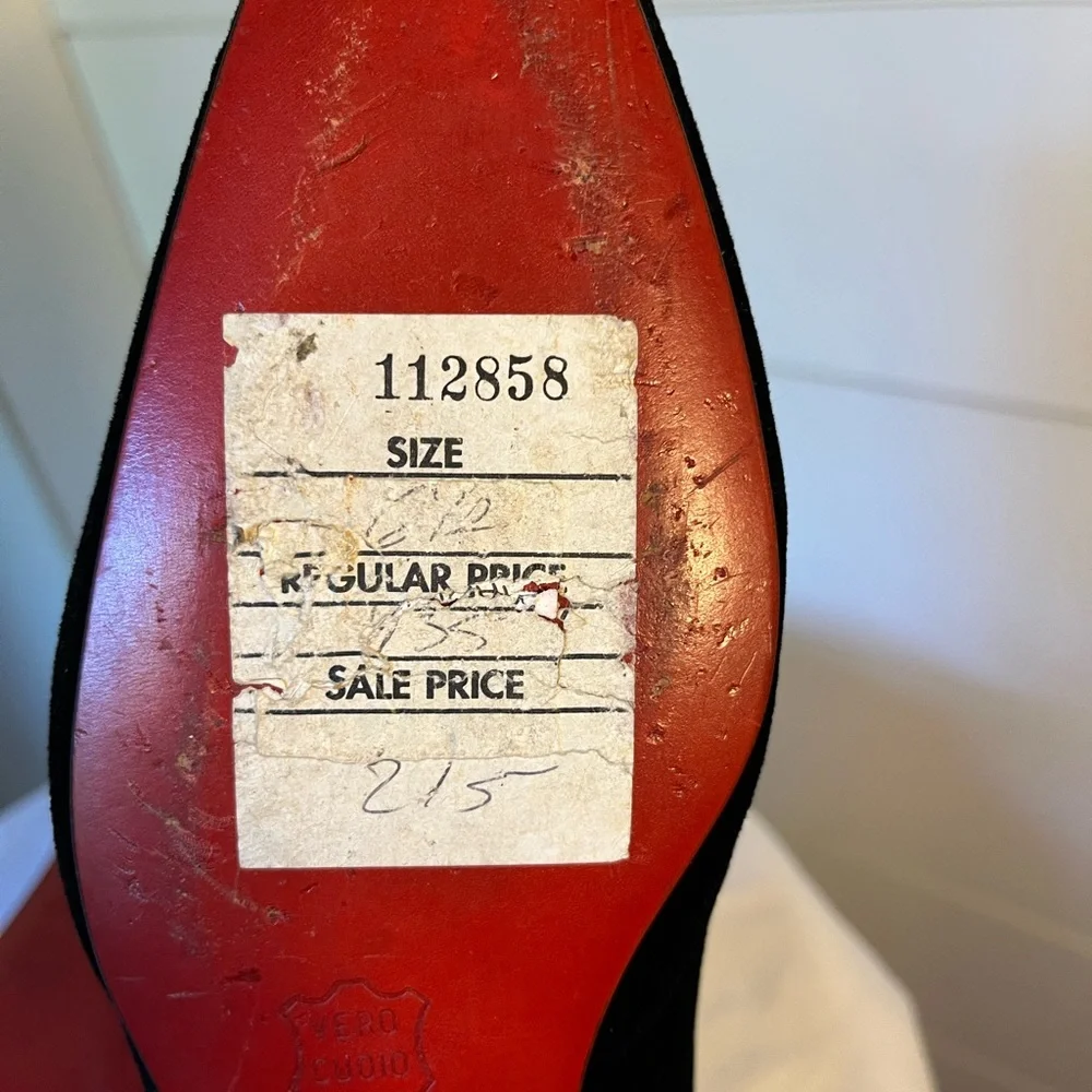 VINTAGE Christian Louboutin Black Velvet Flats - Picture 5 of 7